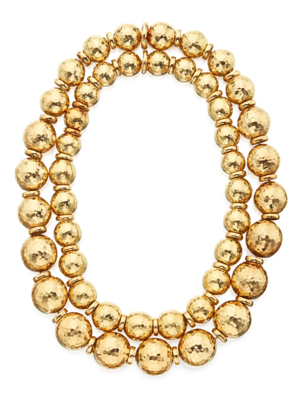 View full screen - View 1 of Lot 58. David Webb | Pair of Gold Necklaces.