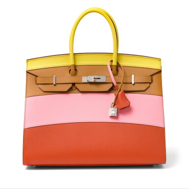 View full screen - View 1 of Lot 1001. Lime, Sesame, Rose Confetti and Terre Battue Epsom Rainbow Birkin 35 Palladium Hardware, 2021.