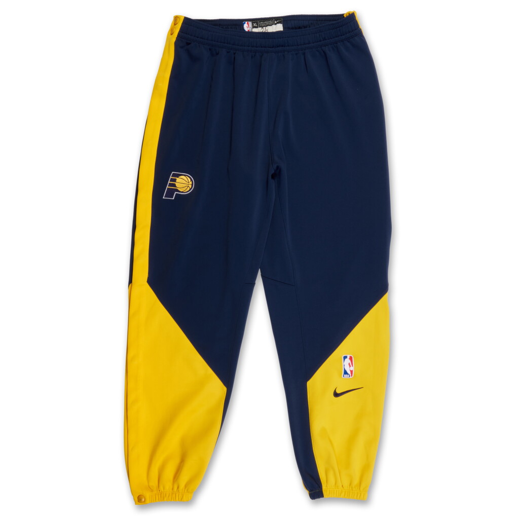 全螢幕檢視 - 查看114Ben Sheppard Indiana Pacers 2025 NBA Finals Game Issued Warm Up Pants的1
