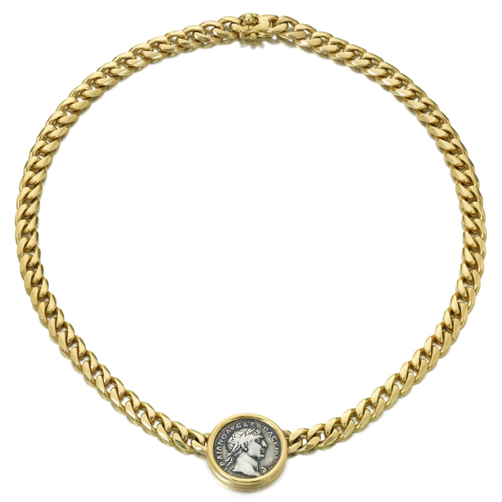 View full screen - View 1 of Lot 861. Gold and Ancient Coin 'Monete' Necklace.