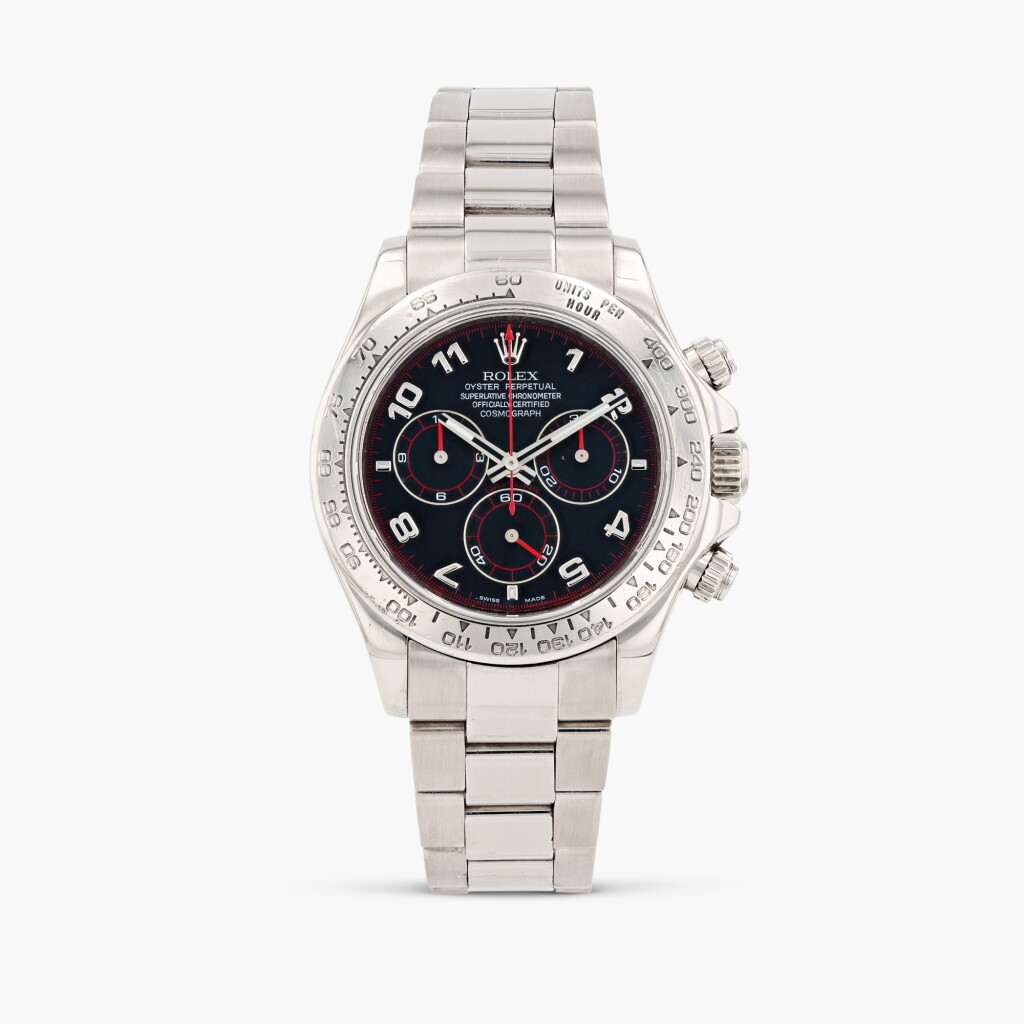 View full screen - View 1 of Lot 370. Daytona, reference 116509, white gold chronograph wristwatch with bracelet, circa 2005.