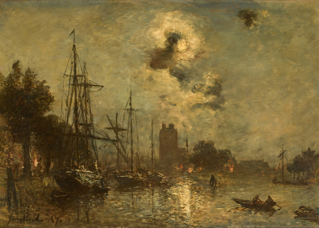 View full screen - View 1 of Lot 123. Moonlight on the Scheldt.
