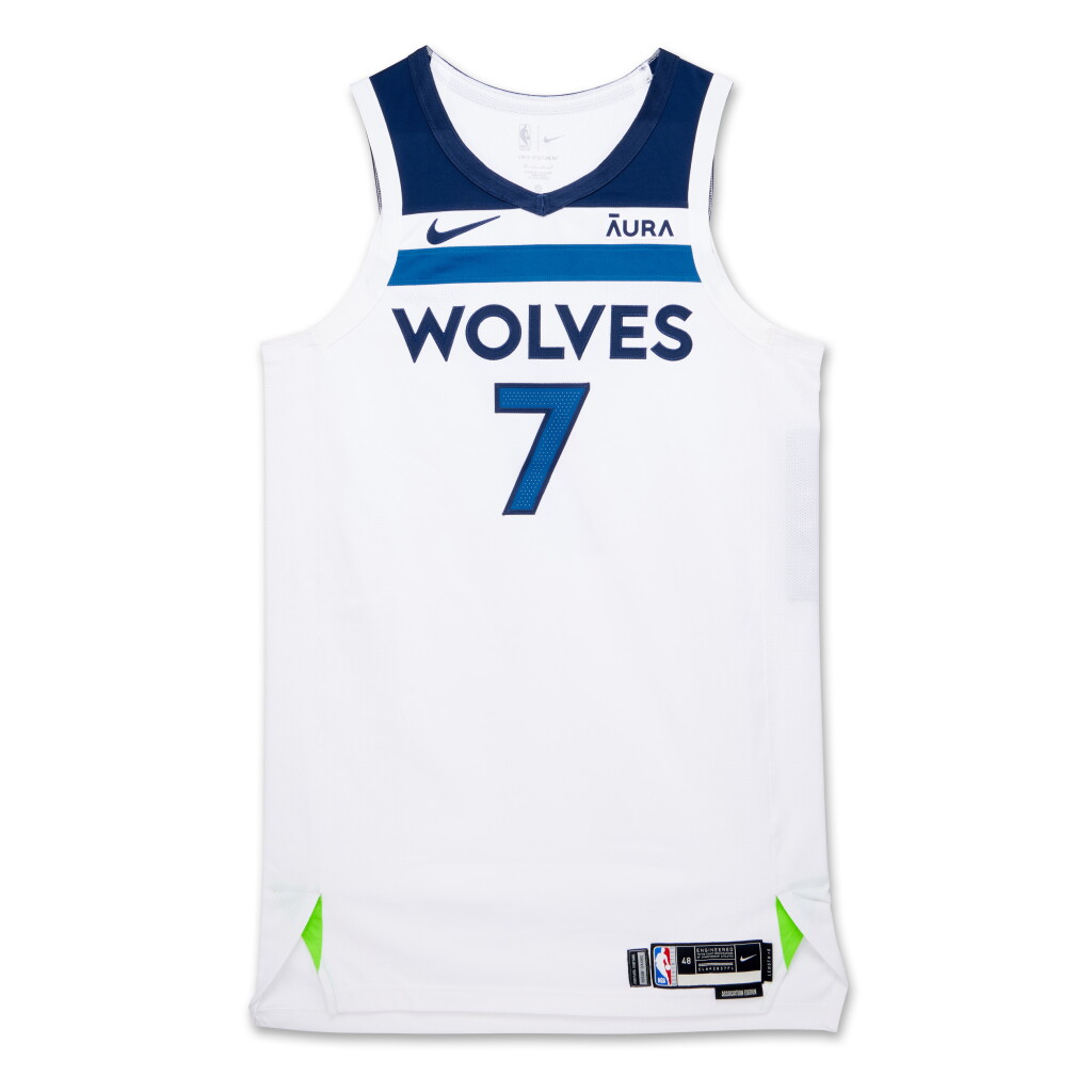 View full screen - View 1 of Lot 8. Wendell Moore Jr. Minnesota Timberwolves 2023-2024 Game Worn Association Edition Jersey.