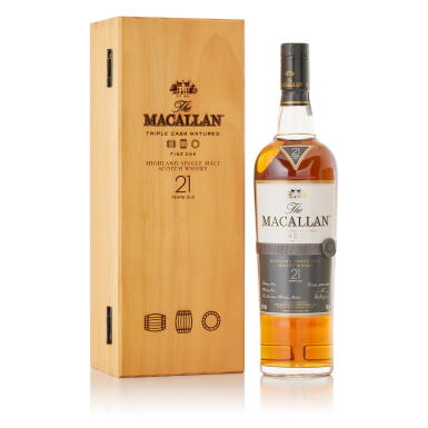View full screen - View 1 of Lot 9295. The Macallan 21 Year Old Fine Oak Triple Cask 43.0 abv NV (1 BT70).