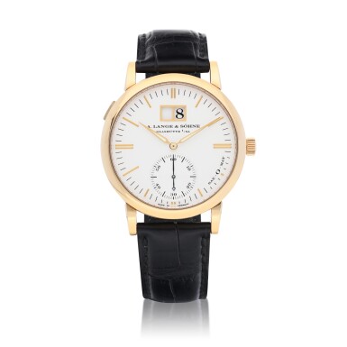 View full screen - View 1 of Lot 9320. A. Lange & Söhne | Langematik mit Grossdatum, Reference 308.032 A pink gold wristwatch with outsize date, Circa 2004 | 朗格 | Langematik mit Grossdatum 型號308.032 粉紅金腕錶,備大日曆顯示,約2004年製.