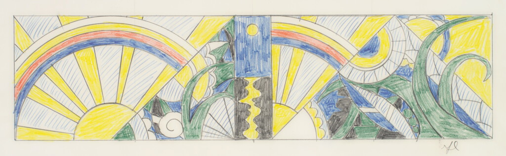 View full screen - View 1 of Lot 420. Composition (Washbasin Panel) (Study).