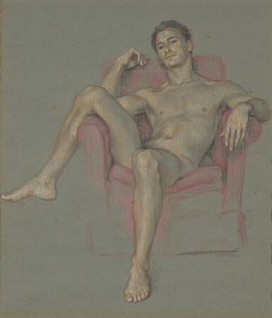View full screen - View 1 of Lot 805. Nude in Armchair.