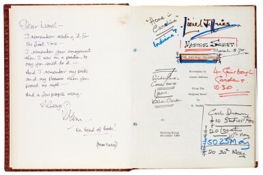 View full screen - View 1 of Lot 85. Lionel Jeffries | Shooting script as director of 'The Railway Children' with other scripts and related material, 1970s.