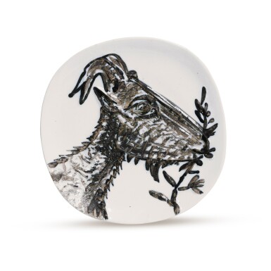 View full screen - View 1 of Lot 5. Tête de chèvre de profil (A. R. 111).