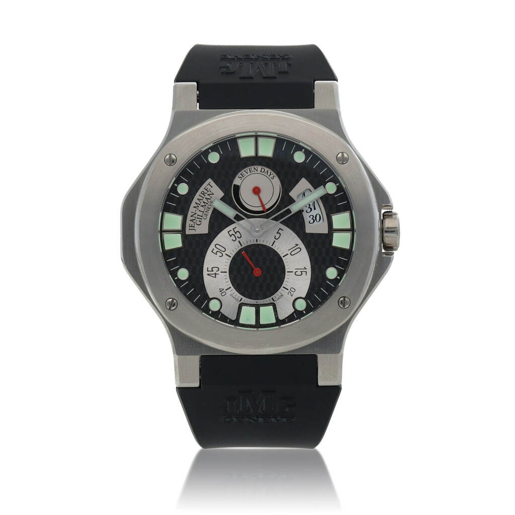 View full screen - View 1 of Lot 107. Seven Day Sport Stainless steel wristwatch with date and seven day power reserve Circa 2005.