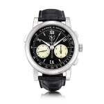 A. Lange & Söhne | Saxonia Double Split Flyback, Reference 404.035F, A platinum double split chronograph wristwatch with power reserve indication, Circa 2009 | 朗格 | Saxonia Double Split Flyback 型號404.035F 鉑金追針計時腕錶,備動力儲備顯示,約2009年製