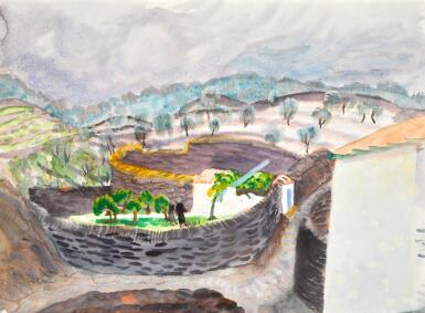 View full screen - View 1 of Lot 133. WINIFRED NICHOLSON | LANDSCAPE, SPAIN.