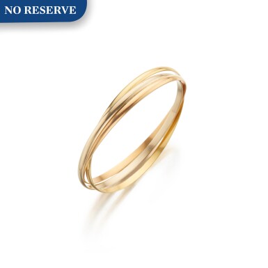 View full screen - View 1 of Lot 246. Three-Color Gold 'Trinity' Bangle-Bracelet.