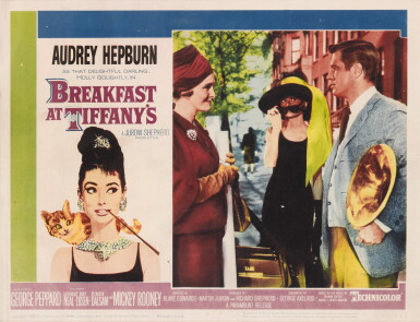 View full screen - View 1 of Lot 132. Breakfast at Tiffany's (1961), lobby card number 8, US.