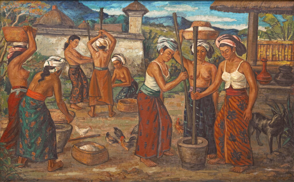 View full screen - View 1 of Lot 34. Liu Kang 劉抗 | Pounding Rice 椿米.