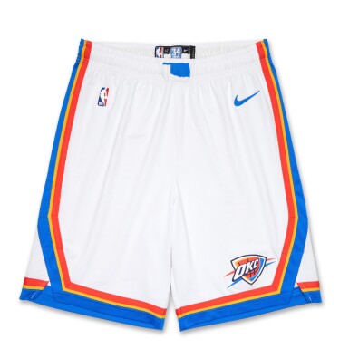 View full screen - View 1 of Lot 63. Kenrich Williams ‘NBA Finals Debut’ Oklahoma City Thunder 2025 NBA Finals Game Issued Association Edition Shorts | Game 1 | 'Championship Run'.