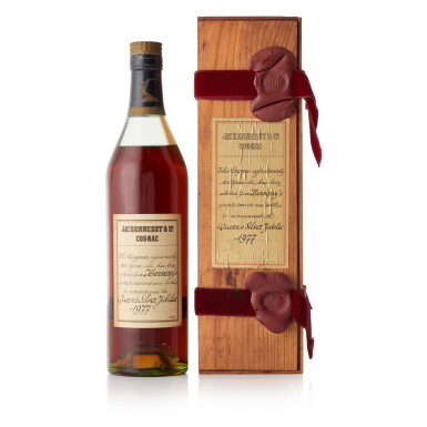 View full screen - View 1 of Lot 6501. Hennessy 1977 Queen Silver Jubilee 100 Year Old Cognac 70 proof NV (1 BT70).