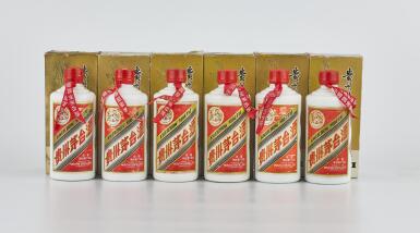View full screen - View 1 of Lot 98. Kweichow Flying Fairy Moutai NV (6 HB) 1980-1985年飛天牌贵州茅台酒.