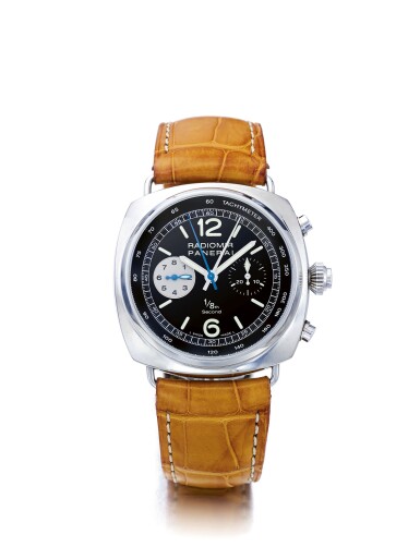 View full screen - View 1 of Lot 27. PANERAI | RADIOMIR 1/8TH SECOND PAM00246, A LIMITED EDITION STAINLESS STEEL SPLIT-SECONDS CHRONOGRAPH WRISTWATCH WITH TACHYMETER SCALE, CIRCA 2007.