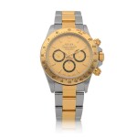 'ZENITH' DAYTONA, REF 16523 STAINLESS STEEL AND YELLOW GOLD CHRONOGRAPH WRISTWATCH WITH BRACELET AND 'INVERTED 6' DIAL CIRCA 1991