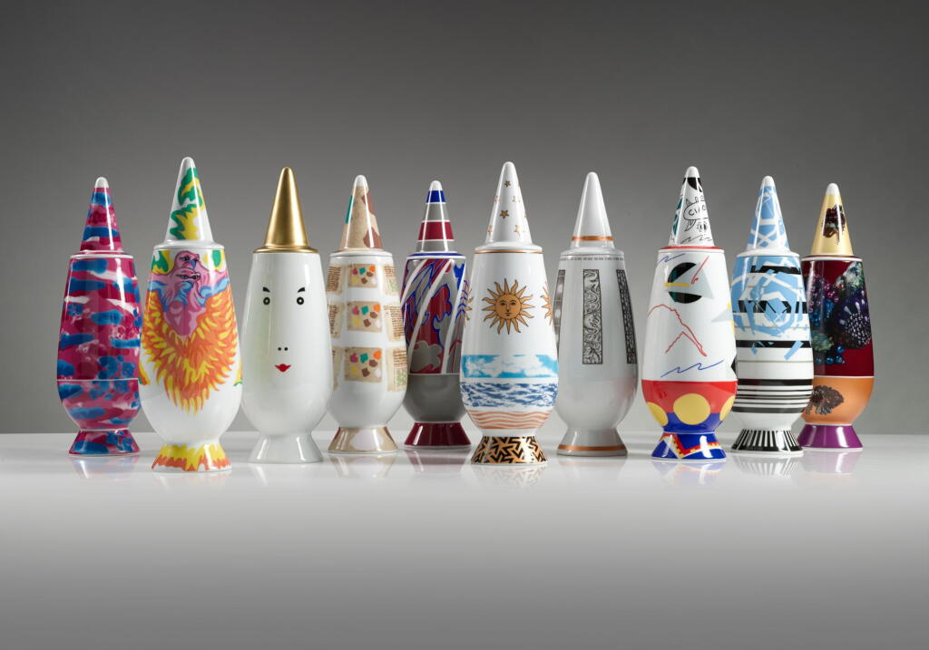 View full screen - View 1 of Lot 25. Collection of Ten "100% Make up" Vases with Lid.