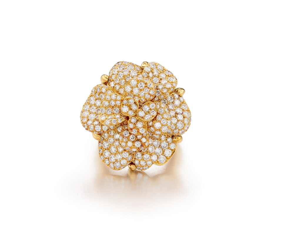 View full screen - View 1 of Lot 1610. 'Camélia' Diamond Ring | 香奈兒 | 'Camélia' 鑽石戒指.