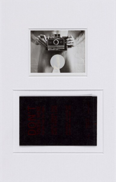 View full screen - View 1 of Lot 57. ROBERT MAPPLETHORPE | 'SELF PORTRAIT WITH CAMERA', INVITATION TO LIGHT GALLERY OPENING, JANUARY 6, 1973.