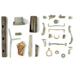 A study group of bronze fittings and fragments, Zhou dynasty and later | 周及以後 各式銅飾及殘件一組二十六件