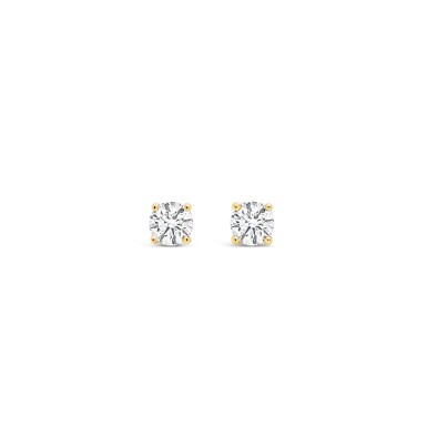 View full screen - View 1 of Lot 61. PAIR OF DIAMOND STUDS, EACH WEIGHING 0.41 CARAT.