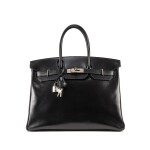 Noir Box Birkin 35 Guilloché Palladium Hardware, 2014