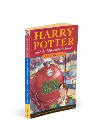 View full screen - View 1 of Lot 288. J.K. Rowling | Harry Potter and the Philosopher's Stone, 1997, first edition, paperback issue.