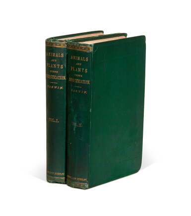 View full screen - View 1 of Lot 45. Charles Darwin | The Variation of Animals and Plants under Domestication. London, 1868, first edition, first issue.