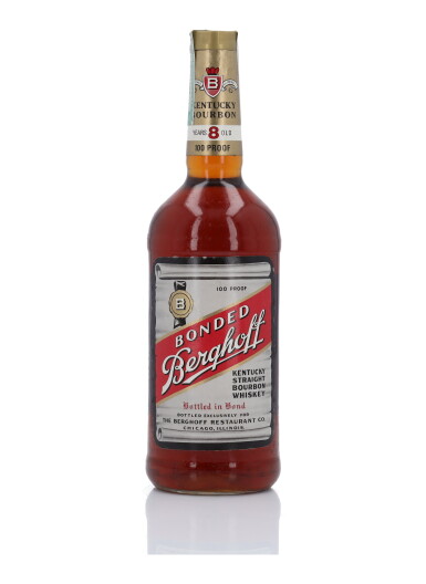 View full screen - View 1 of Lot 357. Berghoff Bonded 8 Year Old 100 Proof 1968 (1 Bottle 1 Litre).