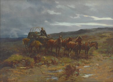 View full screen - View 1 of Lot 132. OLAF WIEGHORST | MOVING THE CHUCK.