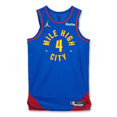View full screen - View 1 of Lot 81. Russell Westbrook Denver Nuggets 2024-2025 Emirates NBA Cup Game Worn Statement Edition Jersey.