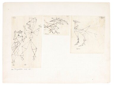 View full screen - View 1 of Lot 27. PAUL KLEE | DREI TIERGROTESKEN (THREE ANIMAL GROTESQUERIES) A) BÄR UND SCHAF (BEAR AND SHEEP) B) GOCKEL GEDRÜCKT (DEPRESSED COCKEREL) C) GOCKEL VERGNÜGT (AMUSED COCKEREL).