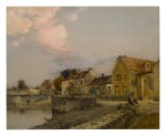 JEAN CHARLES CAZIN | A FRENCH VILLAGE ON A RIVER