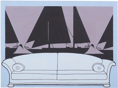 View full screen - View 1 of Lot 288. JOHN WESLEY | LONG COUCH .