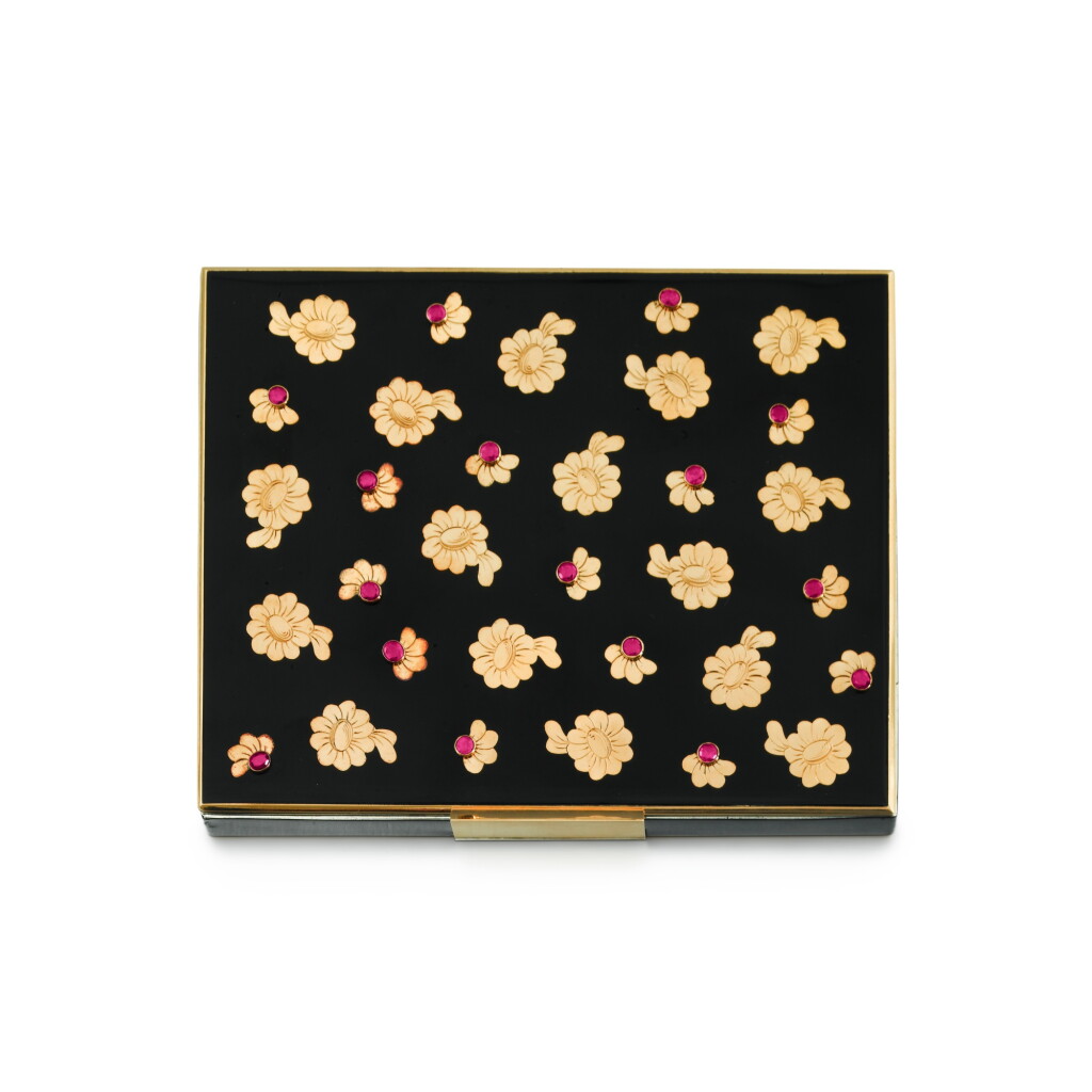 View full screen - View 1 of Lot 24. Ruby, enamel, gold and silver minaudière ‘Bagatelle’ .