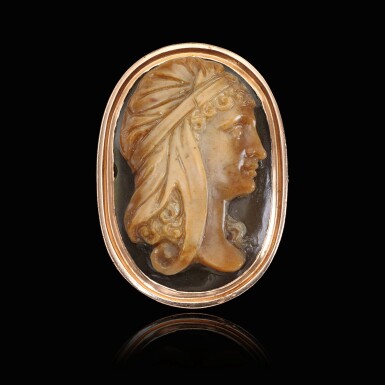 View full screen - View 1 of Lot 7. Cameo with a Youth, perhaps Paris.