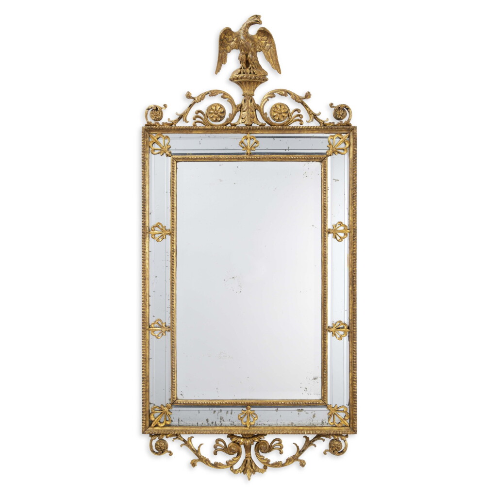 View full screen - View 1 of Lot 172. A George III Style Giltwood Mirror, 19th Century in the Manner of Robert Adam .