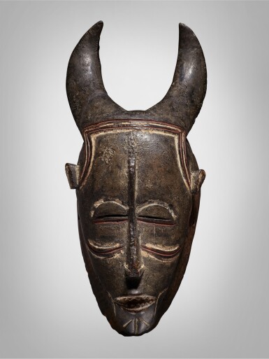 View full screen - View 1 of Lot 44. Ligbi Horned Mask, Côte d'Ivoire.