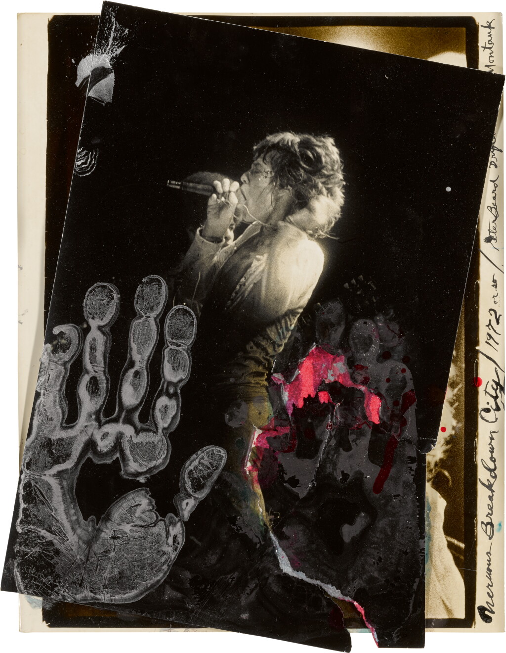 View full screen - View 1 of Lot 35. PETER BEARD | ‘NERVOUS BREAKDOWN CITY’, MICK JAGGER AT MADISON SQUARE GARDEN, 1972.