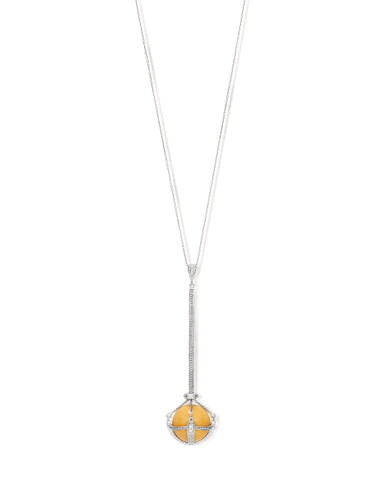 View full screen - View 1 of Lot 1699. Melo Pearl and Diamond Pendent Necklace | 30.89克拉 美樂珠 配 鑽石 項鏈.