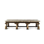 Console en noyer noirci en partie doré et marbre, Angleterre, d'époque Georges II, vers 1730