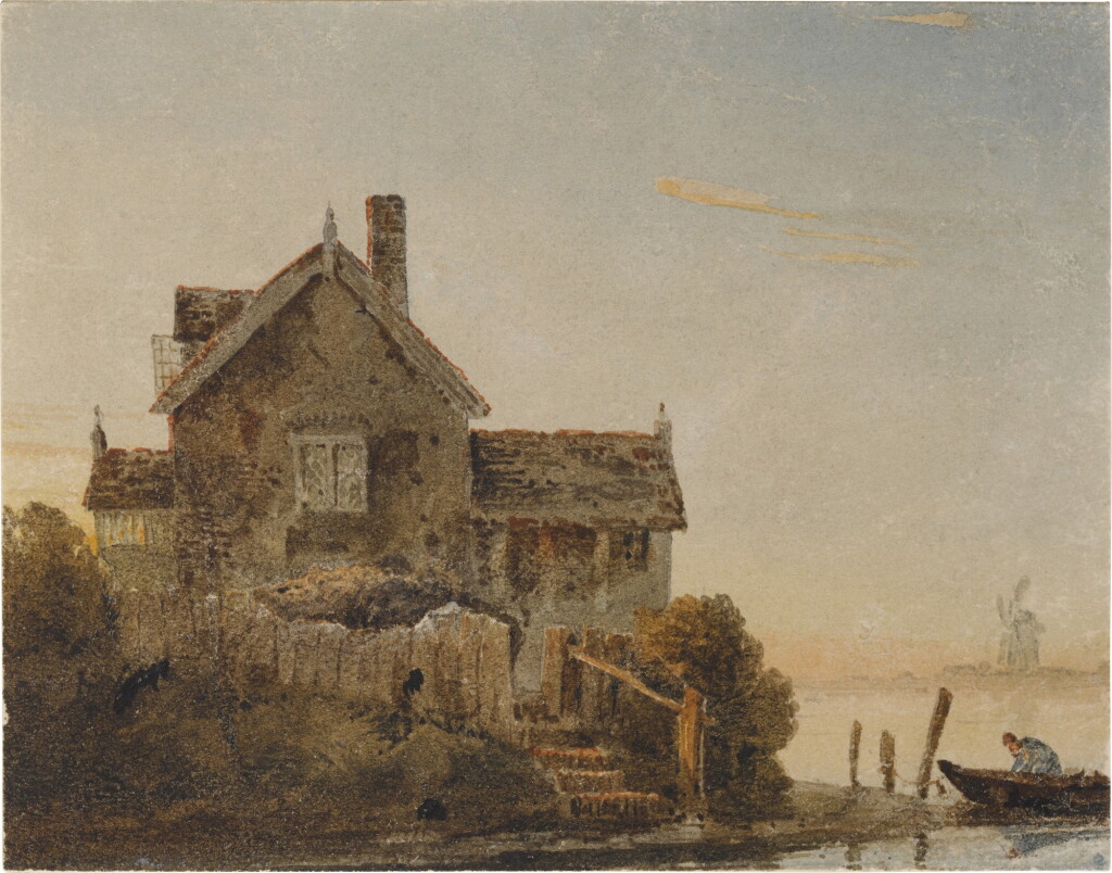View full screen - View 1 of Lot 163. Tying up a Boat Near Battersea.