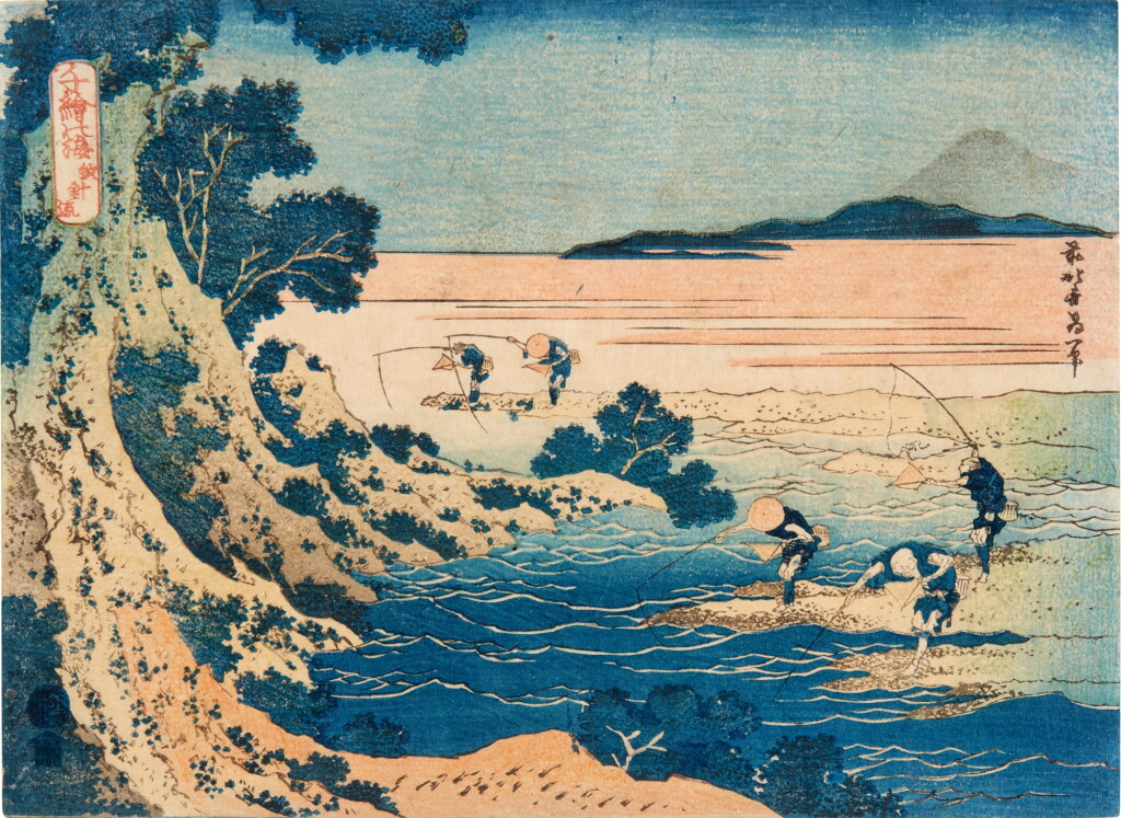 View full screen - View 1 of Lot 203. Katsushika Hokusai (1760-1849) | Fly-fishing (Kabari-nagashi) | Edo period, 19th century.