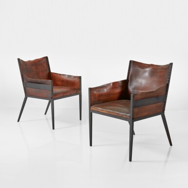 View full screen - View 1 of Lot 73. JEAN-MICHEL FRANK | PAIR OF ARMCHAIRS.