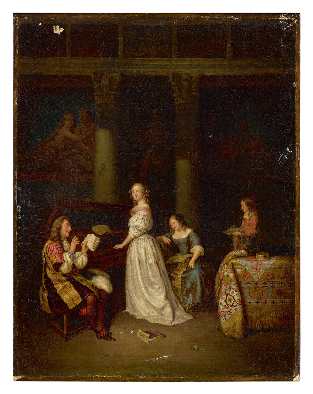 View full screen - View 1 of Lot 213. AFTER CASPAR NETSCHER, 19TH CENTURY | A DUET.