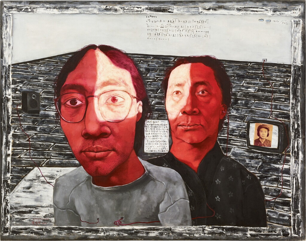 View full screen - View 1 of Lot 1116. Zhang Xiaogang 張曉剛 | Bloodline: Mother and Son No.1 血緣:母與子1號.